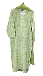 Mint Green long shirt with trouser and dubata